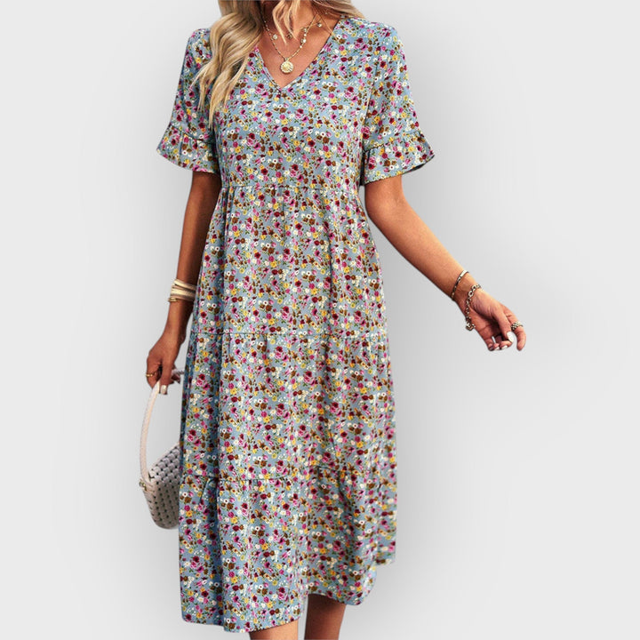 Nata™ - Floral Summer Midi Dress