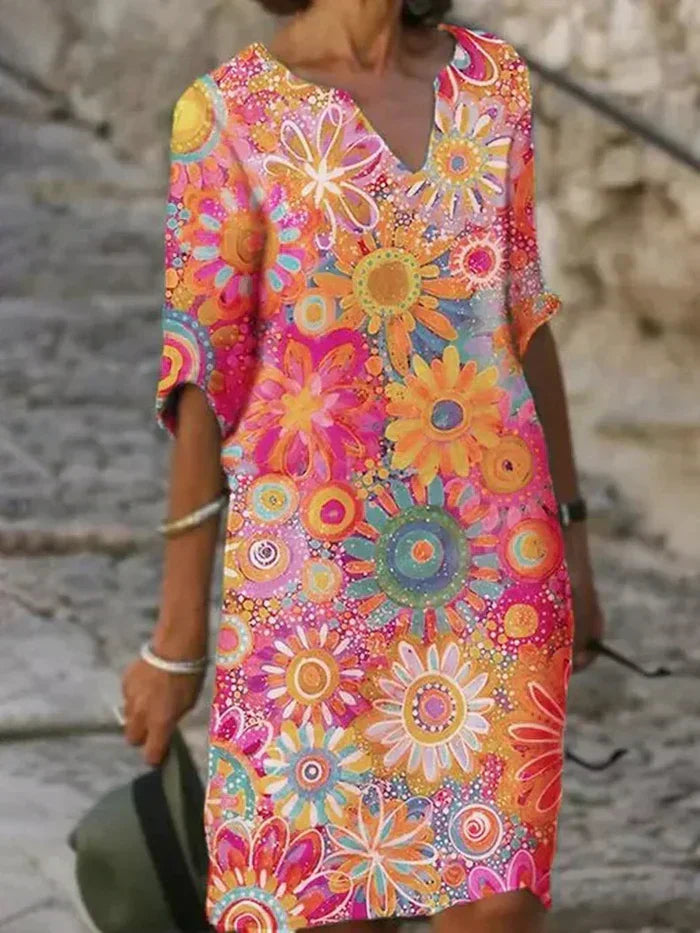 Gemma™ - Colourful Floral Dress