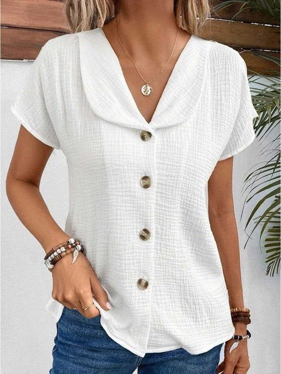 Bessie™ - Cotton Linen Blouse