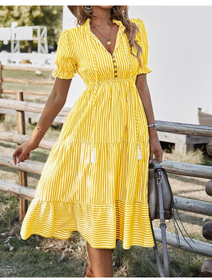 Noella™ - Classy V-neck Dress