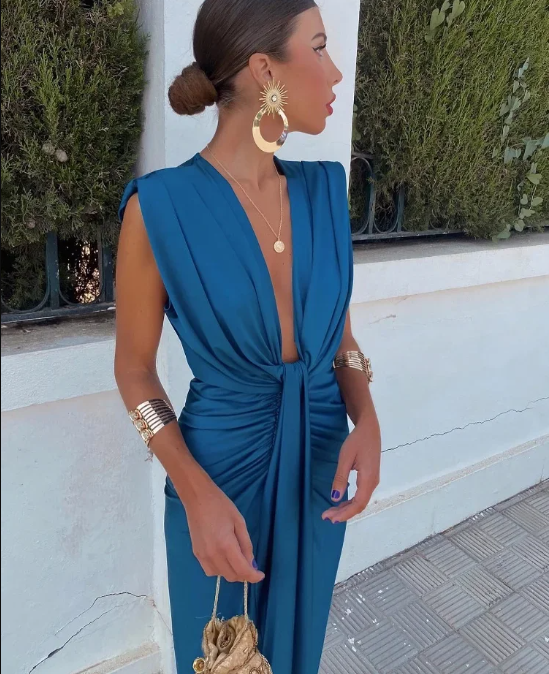 Lolly™ - Elegant Pleated Dress
