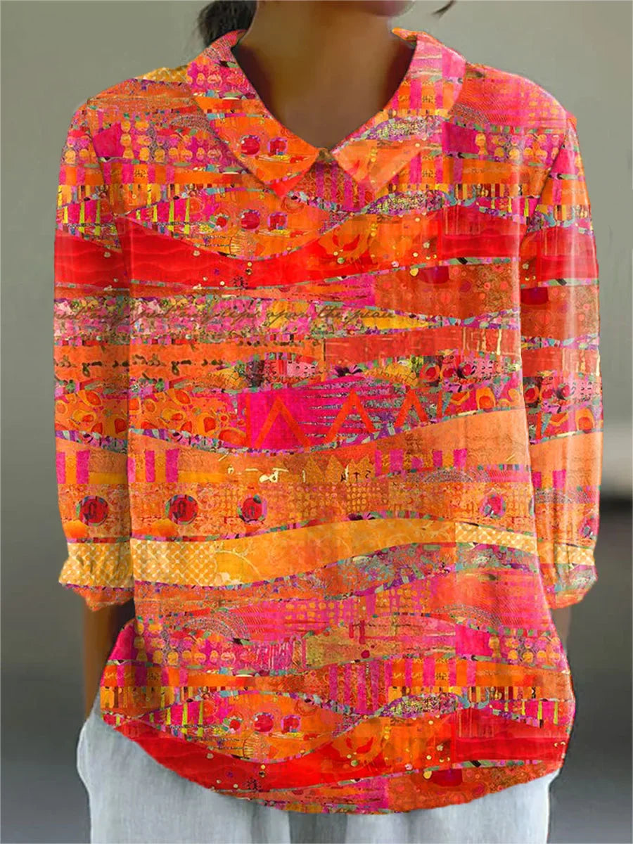 Cres™ - Vintage Colorful Blouse