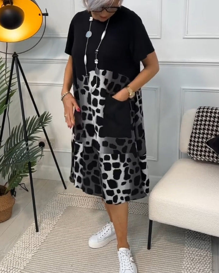 Abbey™ - Women's Short Sleeves Midi Dress
