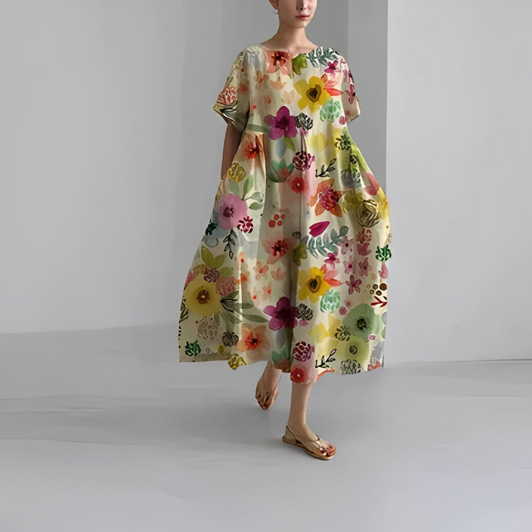 Gianna™ - Bohemian Floral Print Dress