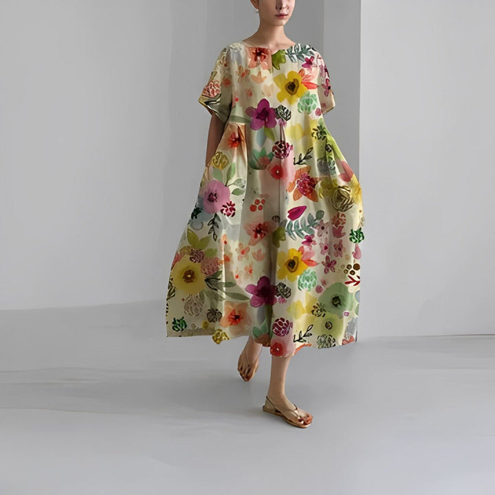 Gianna™ - Bohemian Floral Print Dress