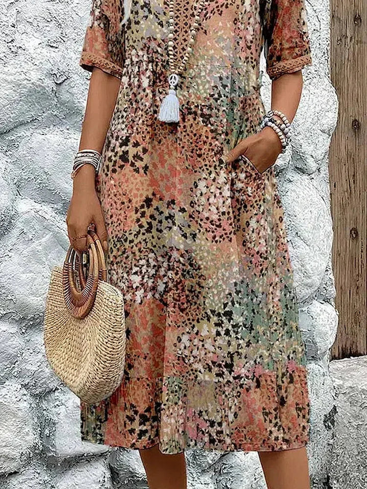 Hanzel™ - Vibrant Mid Length Dress