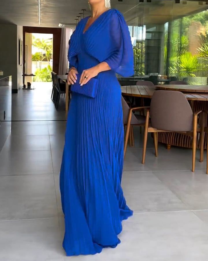 Clemence™ - V-neck Maxi Party Dress